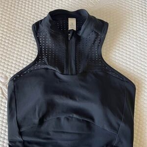 Lululemon Athletica Black Perforated Tank Top